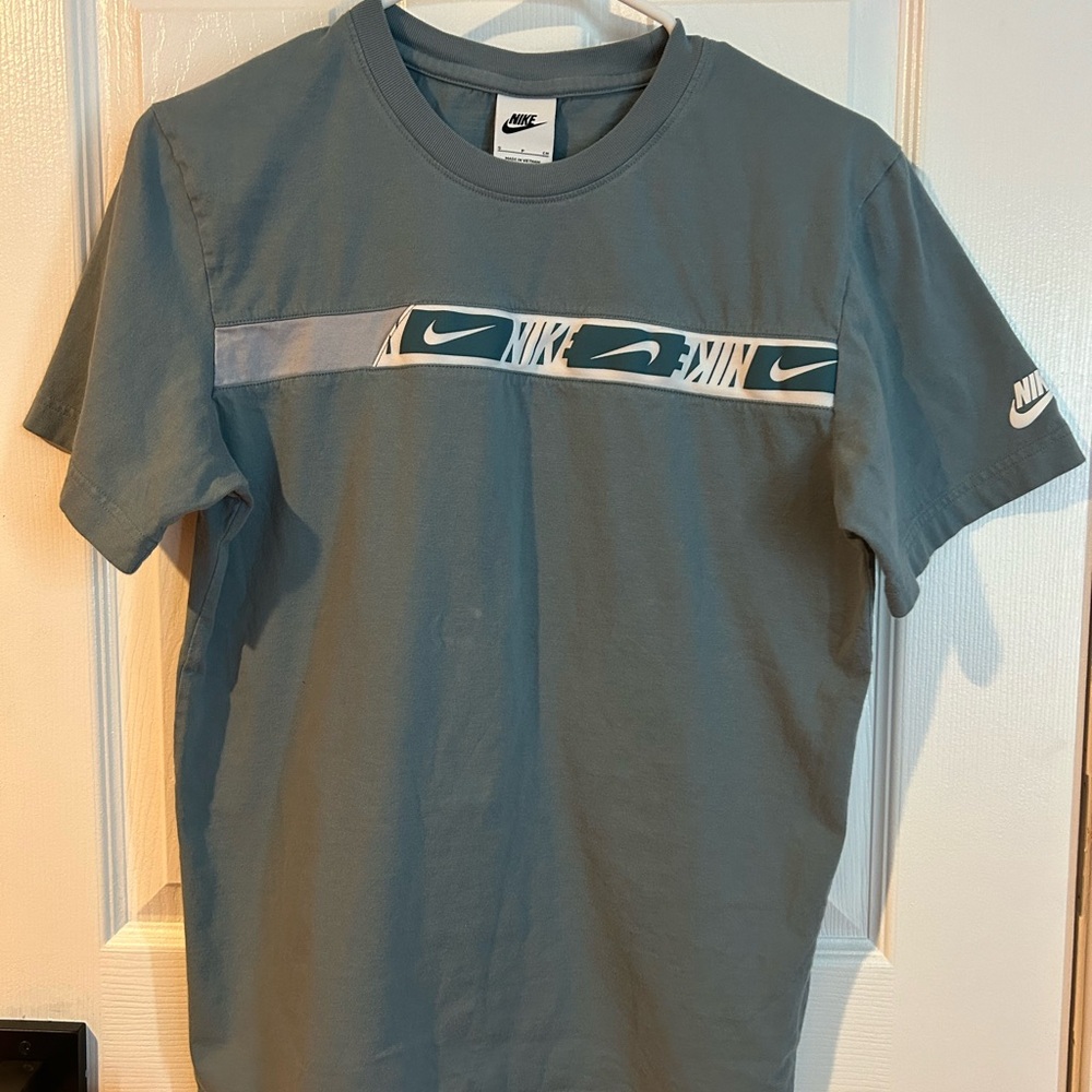 Nike Teal Cotton T Shirt Size Small